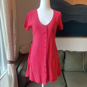 XIX Palms Red Polka Dot Dress